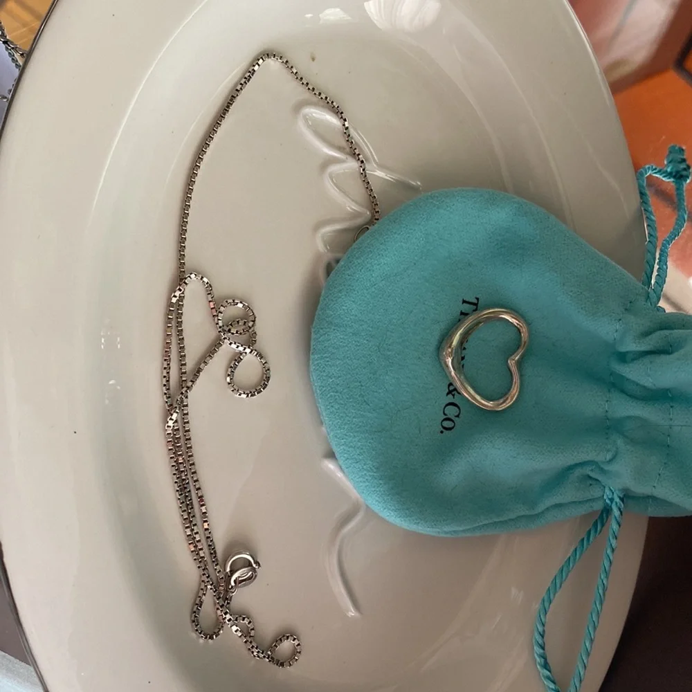 Authentic Tiffany & Co. Open Heart Pendant - Picture 3 of 7